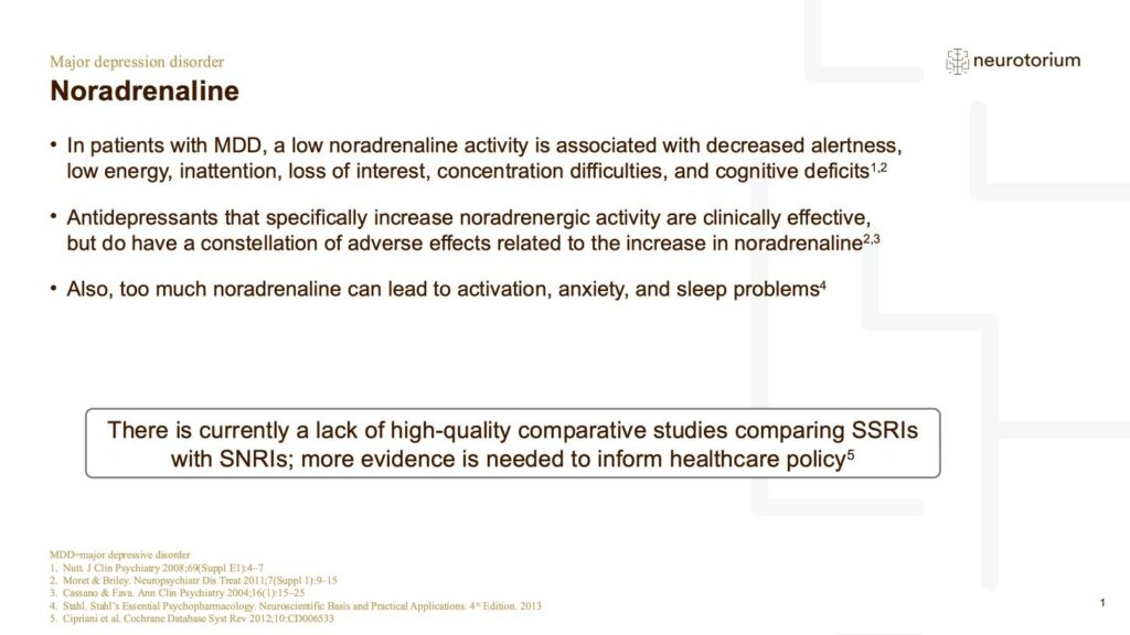 Major Depressive Disorder - Neurobiology and Aetiology - slide 23